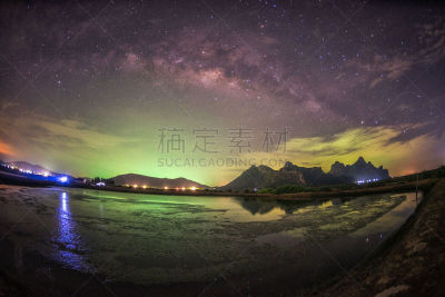 巴蜀,天空,夜晚,泰国,地形,银河系,星云,自然,太空,星系