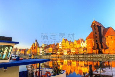 古城,格但斯克,旅途,圣诞节,波兰,接力赛,格但斯克起重机门,motlawa河,城门,圣诞市场