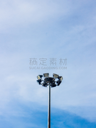 蓝色,街道,天空,灯开关,氙脉冲灯,卤素灯,垂直画幅,能源,无人,巨大的