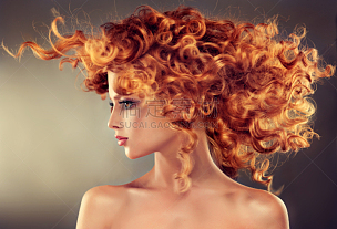 发型,红色,女孩,可爱的,红发人,短发,美发师,时装模特,嘴唇,头发