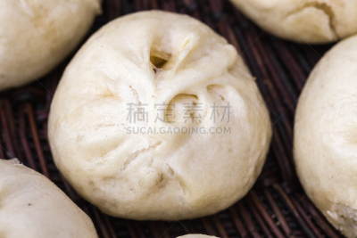 塞满了的,小圆面包,蒸菜,点心,饺子,水平画幅,篮子,肉,面包,白色