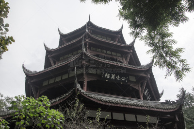 过去,塔,唐朝,成都,盆景,四川省,公园,水平画幅,无人,古老的