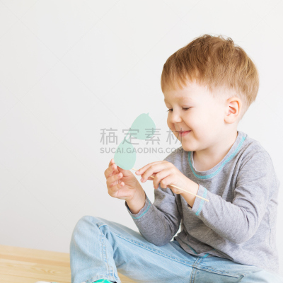 儿童,小的,可爱的,注视镜头,幸福,蓝色,纯净,小胡子,完美