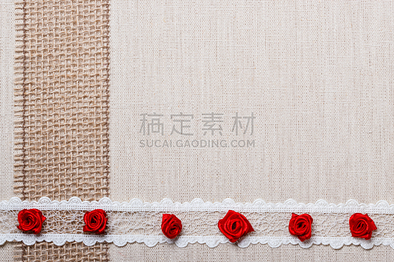 纺织品,玫瑰,丝绸,红色,边框,空白的,留白,式样,水平画幅,无人