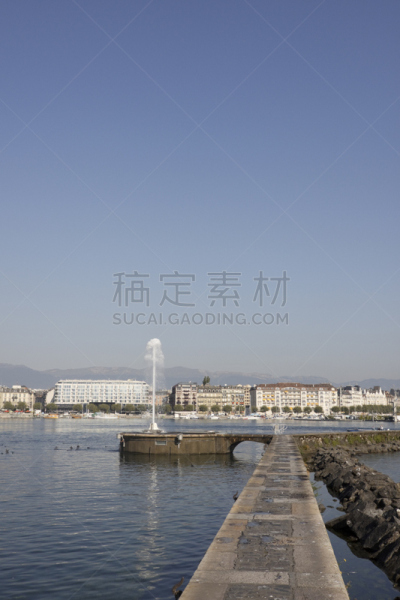 日内瓦湖大喷泉,日内瓦,瑞士,日内瓦湖,日内瓦州,垂直画幅,水,留白,无人,喷泉