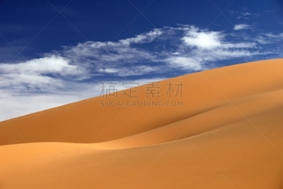 利比亚,沙丘,撒哈拉沙漠,天空,美,水平画幅,沙子,无人,户外,干的