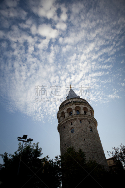 加拉太塔,热那亚城堡,热那亚人,金角湾,贝伊奥卢,了望塔,垂直画幅,建筑,无人,欧洲