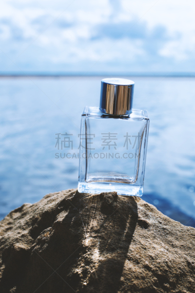 香水瓶,蓝色背景,清新,华贵,香水,芳香疗法,瓶子,背景,夏天,天空