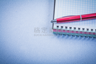 办公室,红色,概念,水笔,空白的,办公用品,水平画幅,无人,笔记本,特写