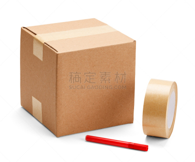 盒子,红色,缎带,距离标记,办公室,留白,褐色,水平画幅,无人,货运