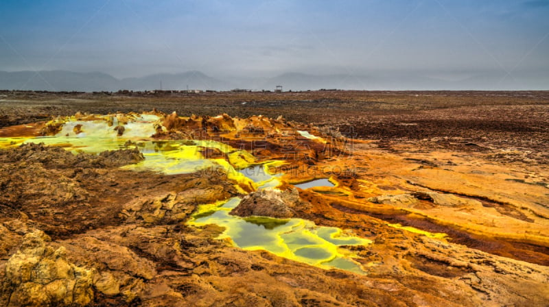 埃塞俄比亚,达纳基勒洼地,风景,达洛尔,里面,火山口,自然,美,酸,水平画幅