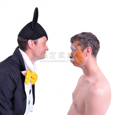 分离着色,两个人,注视镜头,特写,色彩鲜艳,戏剧表演,表现积极,人的角色,微笑