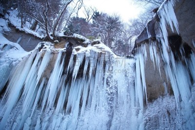 风景,冻结的,水,天空,留白,沟壑,水平画幅,雪,无人,户外