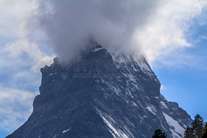 马特洪峰,齿峰,白湖,米迪德鲁峰,雪崩,天空,水平画幅,雪,无人,巨大的