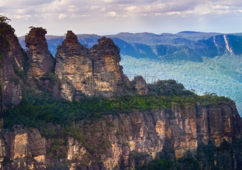 山,地形,风景,海洋,新南威尔士,三个人,美,公园,新的,水平画幅