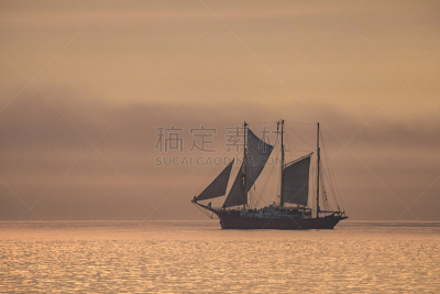 波罗的海,帆船,照明设备,水,天空,水平画幅,夜晚,无人,户外,云景