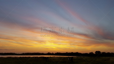 国家公园,荷兰,北布拉班特,仅天空,水平画幅,无人,欧洲,曙暮光,黄昏,户外