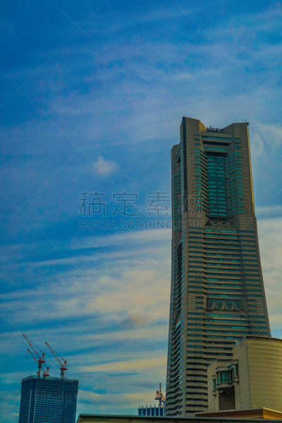 天空,横滨,建筑外部,青绿色,商务,城市生活,城镇景观,海港,黄昏,横滨地标大厦