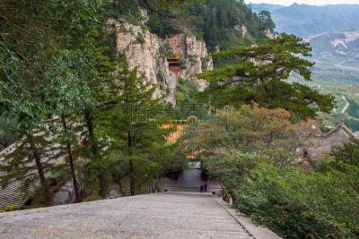 衡山,山,北,都市风光,非凡的,大同,山西省,道教,水平画幅,无人