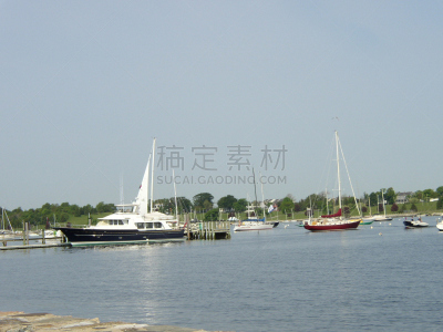 罗德新港,罗得岛,船,纳拉干海湾,摩托游艇,老港,水,度假胜地,水平画幅,无人