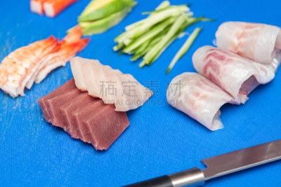 海产,日本,寿司,sake nigiri,鱿鱼寿司,寿司米,鱼卵,饭团,寿司店,海老寿司