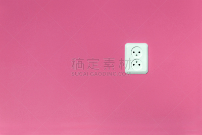 插座,两孔插座,电插头,电力线,电,粉色,能源,墙,留白,储蓄