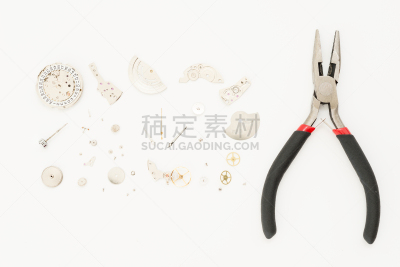 表,钟表匠,镊子,秒针,腕表,水平画幅,珠宝,金属,钟,工匠