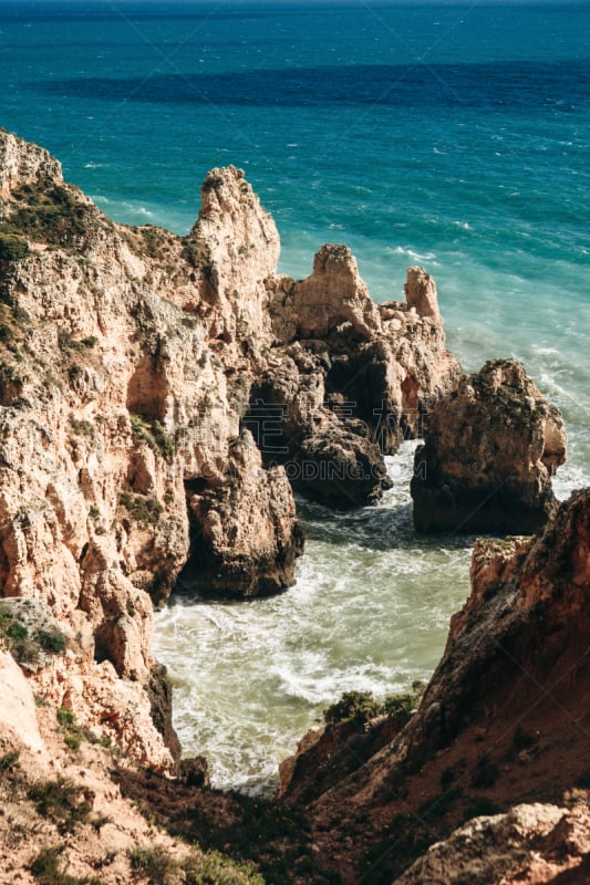 大西洋,风景,岩石区,自然美,垂直画幅,水,美,休闲活动,巨大的,海岬