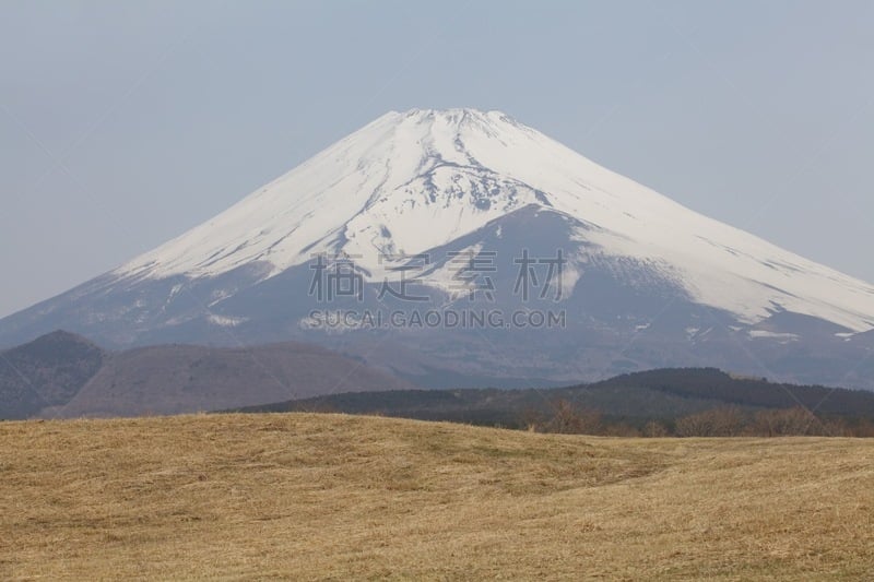 富士山,冬天,山,季节,田地,草,御殿场市,自然,太空,水平画幅