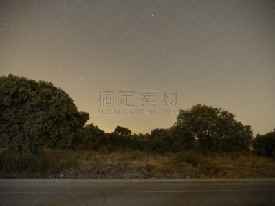 黄辣椒,天空,水平画幅,地形,夜晚,路,公路,通路,独处,驾车