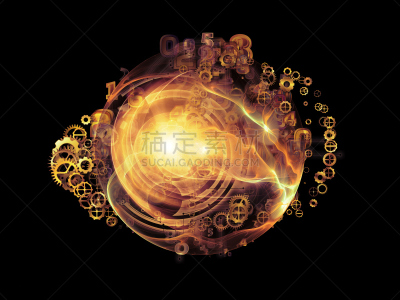 设计元素,无线电波,纳米技术,时钟结构,实验室,齿轮,黑色背景,想法,技术,虚拟现实模拟器