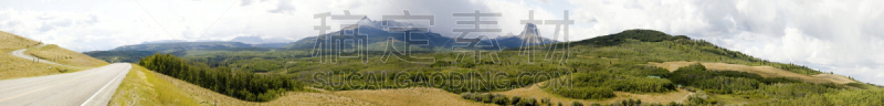 蒙大拿州,全景,地形,滑铁泸国家高原,美国冰河国际公园,国家公园,水平画幅,山,阿尔伯塔省,无人
