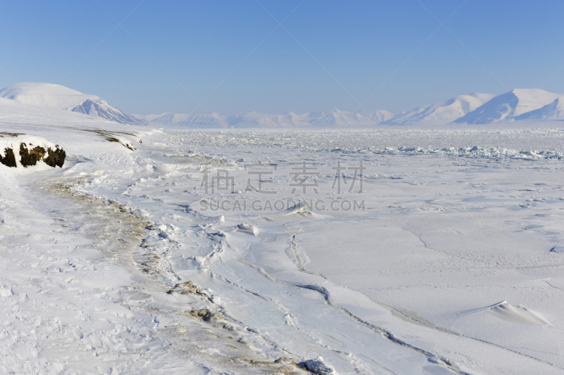 浮冰,看风景,在上面,冰隙,斯匹兹卑尔根,裂缝,斯瓦尔巴特群岛和扬马延岛,水,水平画幅,形状