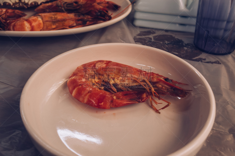 盘子,白色,海老寿司,热,清新,自然界的状态,一个物体,食品,蒸菜,煮食