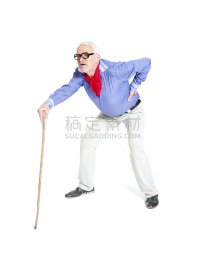 手杖,全身像,老年男人,注视镜头,垂直画幅,衰老过程,关节炎,步行,支撑,活动