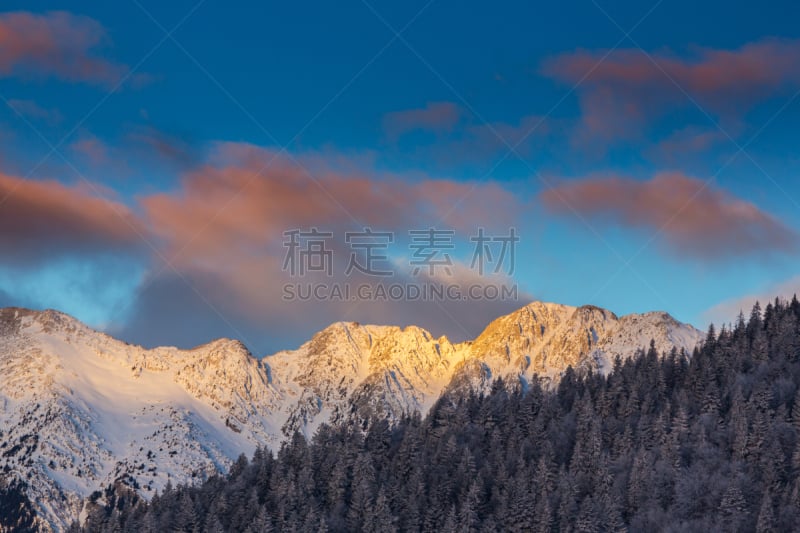 雪,月亮,冬天,山,风景,拍摄环境,天空,美,度假胜地,水平画幅