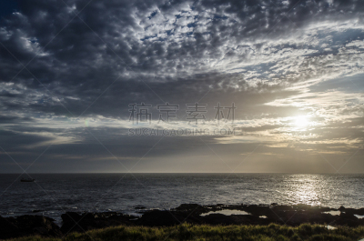 punta del este,暗色,黄昏,潮水坑,海岸线,海岬,夏天,户外,天空,潮汐