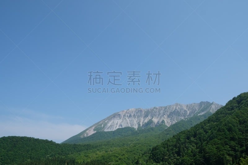 daisen,摄像机拍摄角度,日本山毛榉,鸟取县,本州岛中国地区,水平画幅,山,无人,著名景点,日本