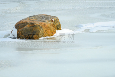 冬天,北,留白,寒冷,水平画幅,橙色,地形,马尼托巴湖,雪,无人