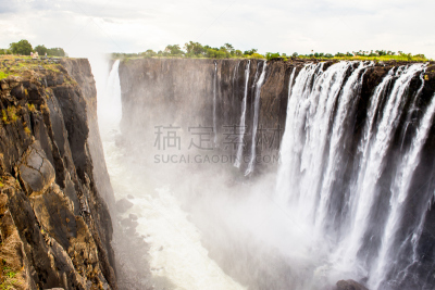 赞比亚,津巴布韦,赞比西河,维多利亚瀑布,风景,水,美,褐色,水平画幅,瀑布
