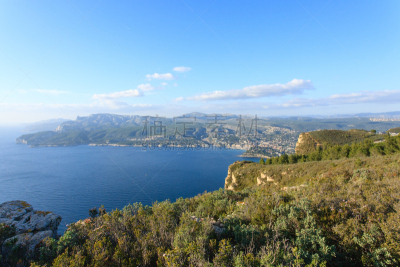 卡西斯,法国,顶部,看风景,斗篷,淘气岬,拉西奥达特,蓝色的海湾,马赛,罗纳河口