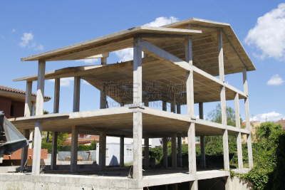 建筑工地,房屋,新的,重的,水平画幅,机器,居住区,现代,建筑业,工业