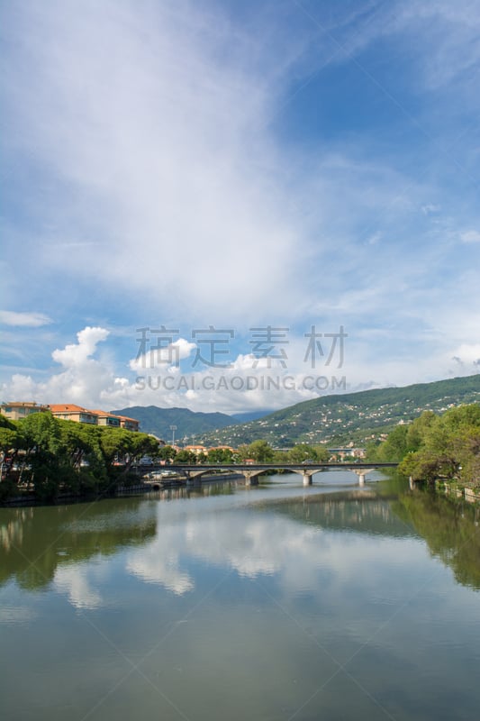 基亚瓦里,河流,地形,背景,云,部分,侧面视角,伦敦城,看风景,城市