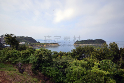 星和园,海洋,看风景,竹制研墨泉水,石灯笼,濑户内海,和歌山县,屋顶花园,花园路,峭壁