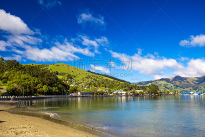 akaroa,水,天空,美,水平画幅,云,无人,海港,班克斯半岛,户外