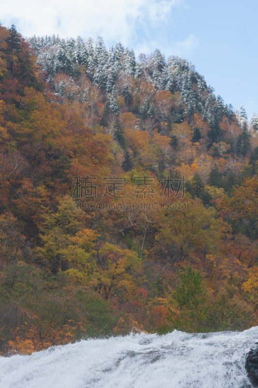 大雪山,上川支厅,著名自然景观,北海道,火山,垂直画幅,天空,云,瀑布,无人