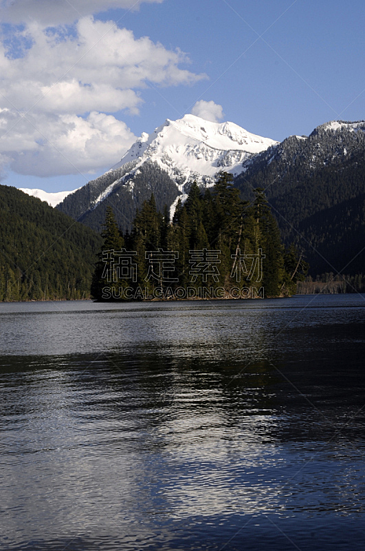 华盛顿州,派克屋,湖,卡斯基德山脉,垂直画幅,美国,瀑布,无人,2015年,摄影