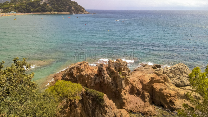 海洋,海岸线,自然美,地形,水平画幅,山,沙子,无人,夏天,户外