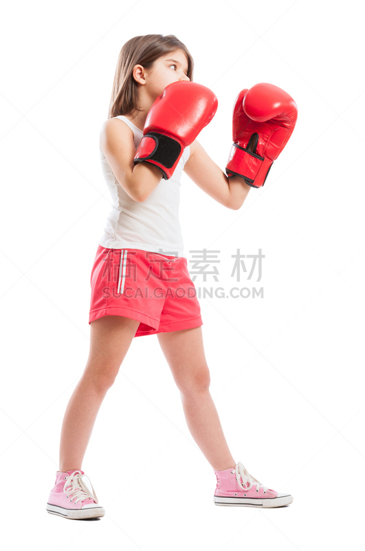 儿童,拳击,女孩,挑战姿态,拳击手套,垂直画幅,美,美人,决心,白人