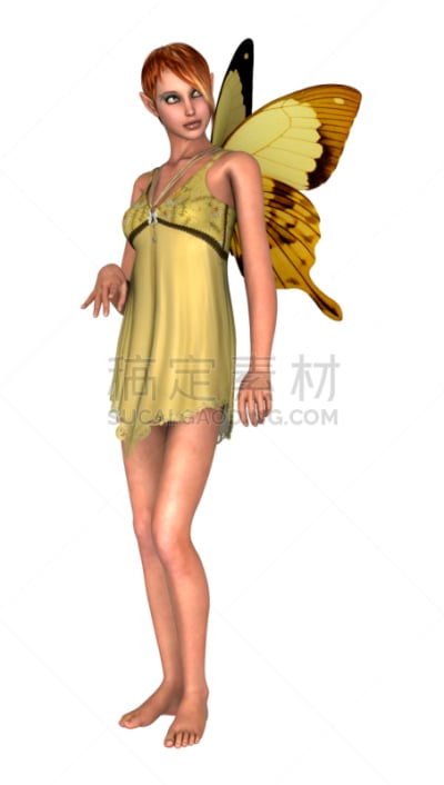 三维图形,仙女,白色,蝴蝶,垂直画幅,美,艺术,小精灵,精灵短发,绘画插图